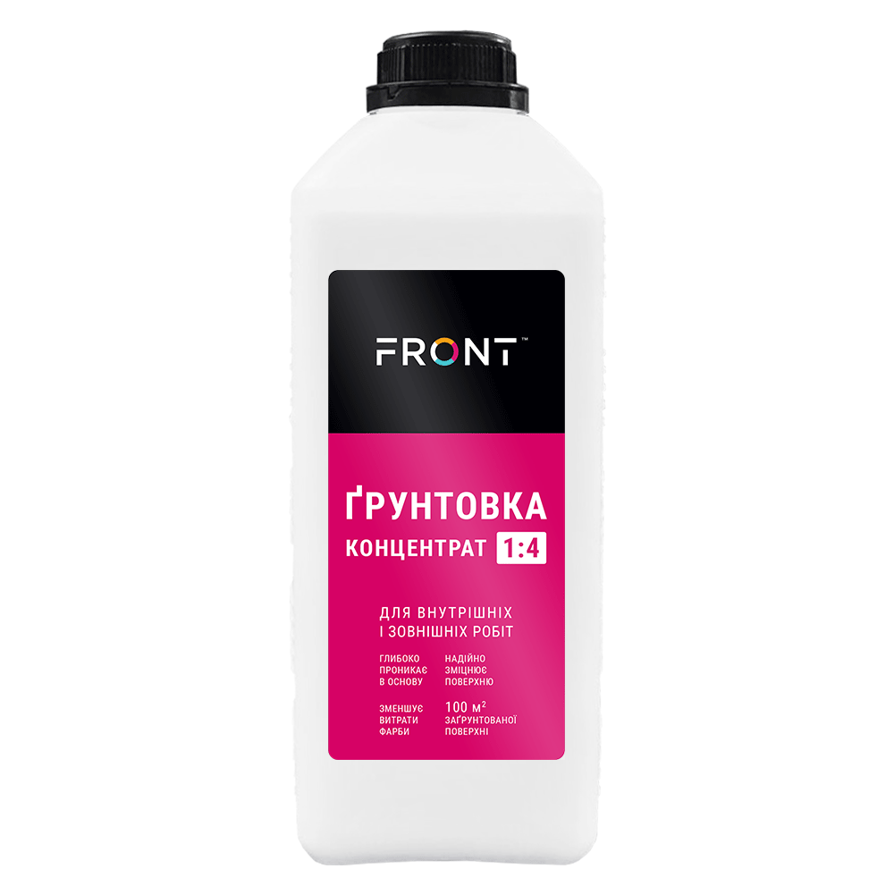 Ґрунтовка «Концентрат 1:4», FRONT, безбарвна, 2л.